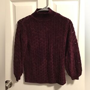 NWT!! White House Black Market Deep Burgundy Turtleneck Sweater